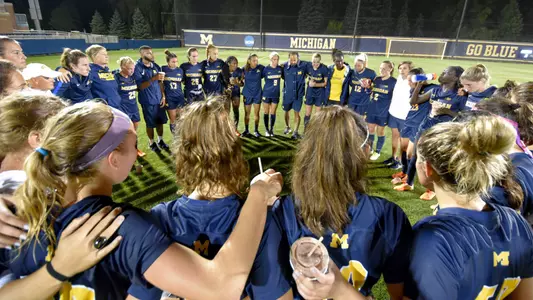 Women's Soccer Postgame Huddle