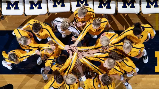 Volleyball Team Huddle Aerial Generic