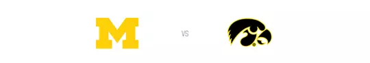 Michigan vs. Iowa Logos