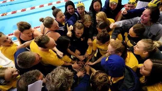 Women's Swimming and Diving Team Huddle Generic