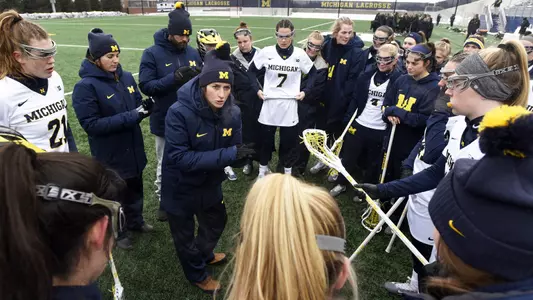 Women's Lacrosse Team Huddle