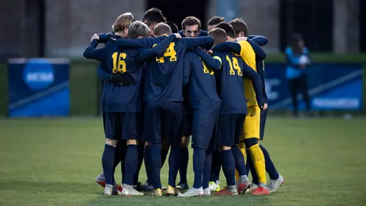 Men's Soccer Huddle