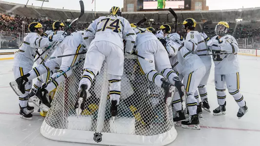 Ice hockey outdoors at Notre Dame