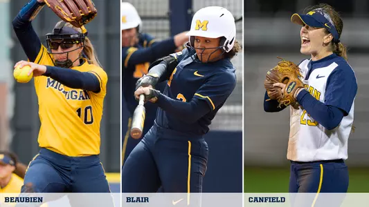 Beaubien, Blair, Canfield All-Big Ten Graphic