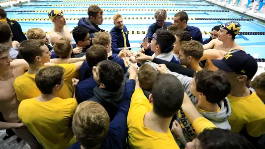 Men's Swimming and Diving Huddle