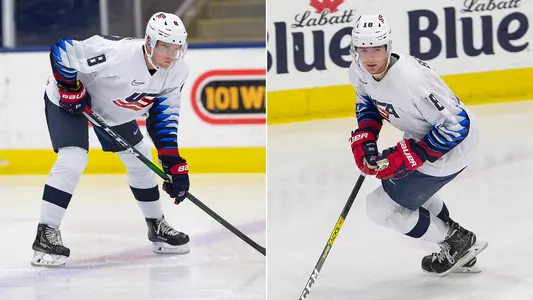 Cam York, Johnny Beecher (Rena Laverty/USA Hockey photo)