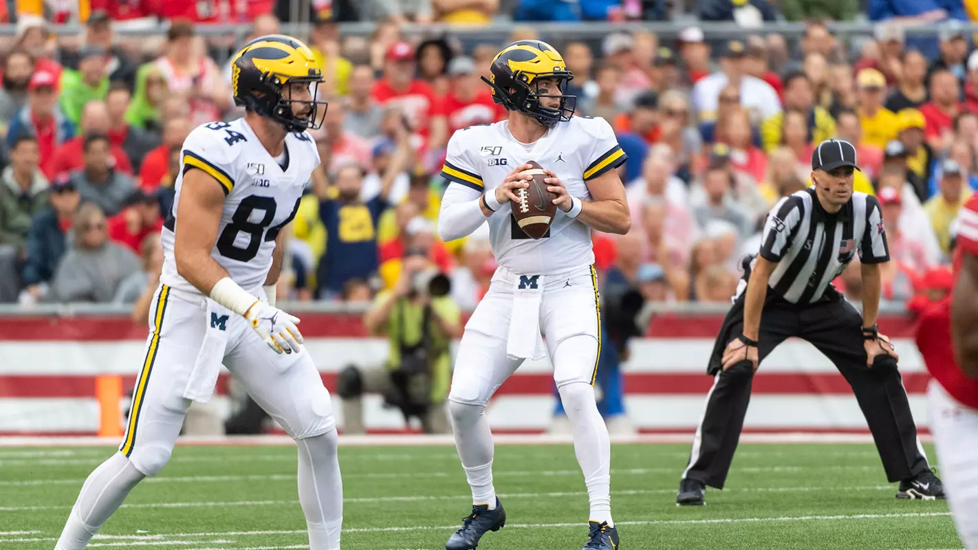 Sean McKeon (left), Shea Patterson