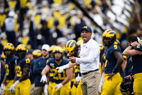 The University of Michigan football team hosts Rutgers at Michigan Stadium in Ann Arbor, MI on September 28, 2019.