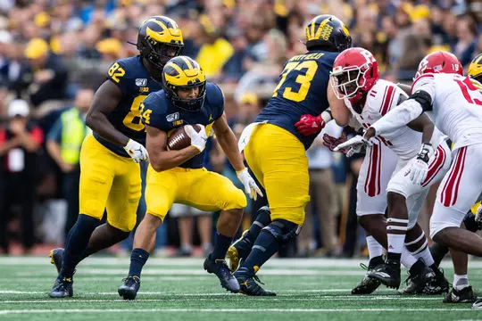 The University of Michigan football team hosts Rutgers at Michigan Stadium in Ann Arbor, MI on September 28, 2019.