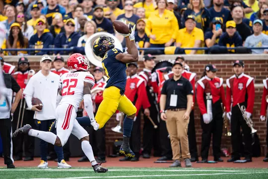 The University of Michigan football team hosts Rutgers at Michigan Stadium in Ann Arbor, MI on September 28, 2019.