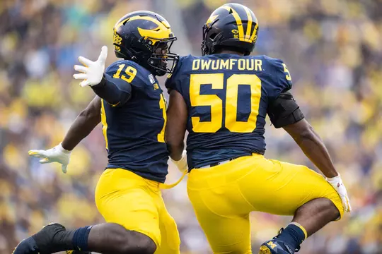 The University of Michigan football team hosts Rutgers at Michigan Stadium in Ann Arbor, MI on September 28, 2019.