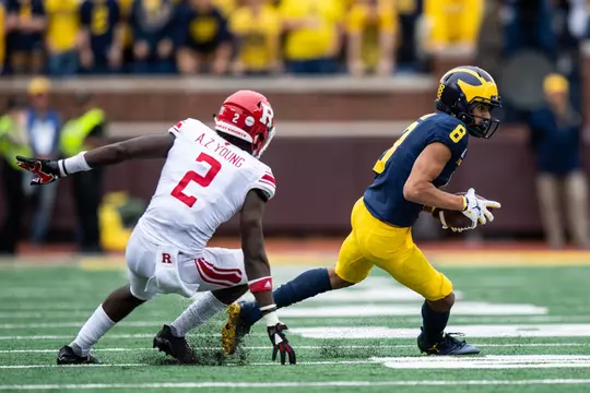 The University of Michigan football team hosts Rutgers at Michigan Stadium in Ann Arbor, MI on September 28, 2019.