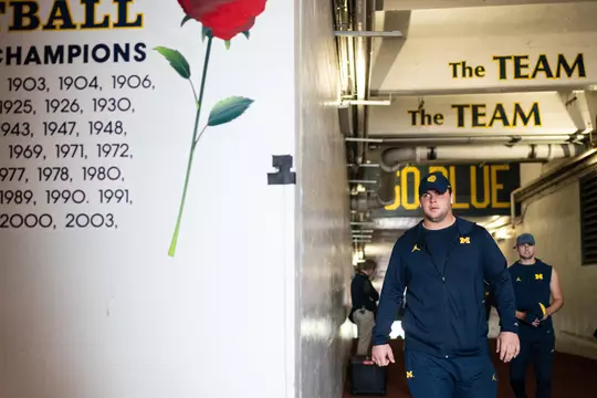 The University of Michigan football team hosts Rutgers at Michigan Stadium in Ann Arbor, MI on September 28, 2019.