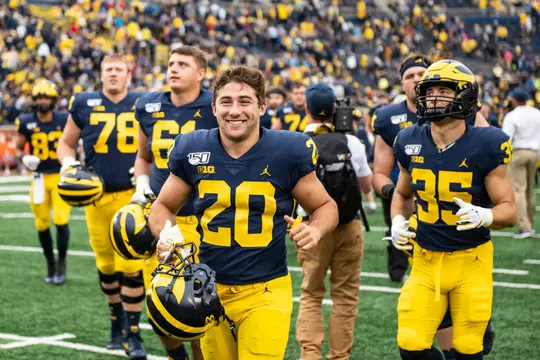 The University of Michigan football team defeats Rutgers, 52-0, at Michigan Stadium in Ann Arbor, MI on September 28, 2019.