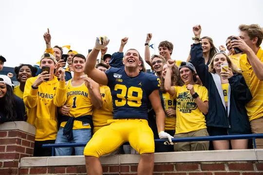 The University of Michigan football team defeats Rutgers, 52-0, at Michigan Stadium in Ann Arbor, MI on September 28, 2019.