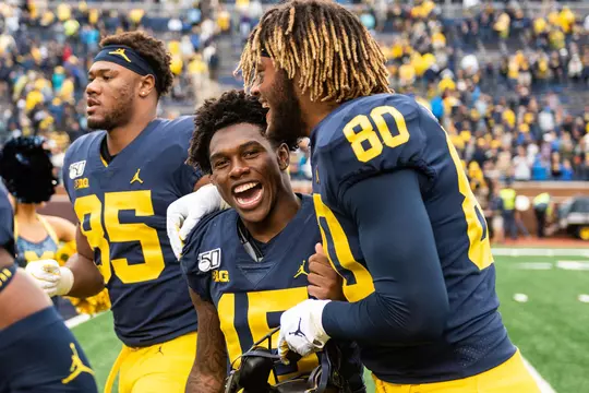 The University of Michigan football team defeats Rutgers, 52-0, at Michigan Stadium in Ann Arbor, MI on September 28, 2019.