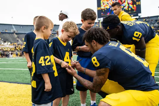 The University of Michigan football team defeats Rutgers, 52-0, at Michigan Stadium in Ann Arbor, MI on September 28, 2019.