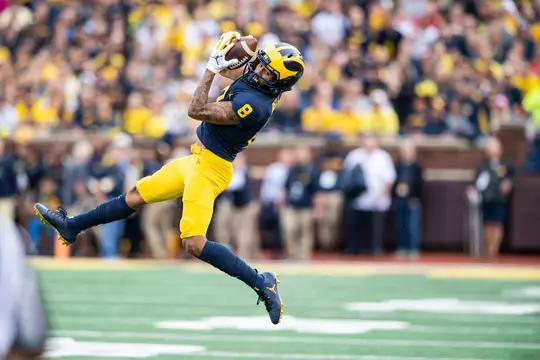The University of Michigan football team hosts Rutgers at Michigan Stadium in Ann Arbor, MI on September 28, 2019.