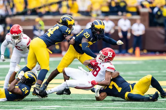The University of Michigan football team hosts Rutgers at Michigan Stadium in Ann Arbor, MI on September 28, 2019.