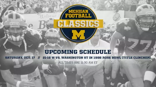 Michigan Football Classics Upcoming Schedule - Washington State