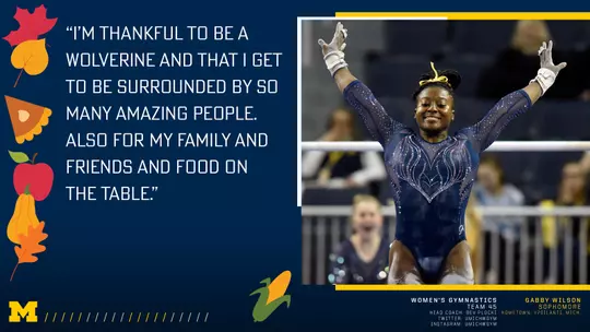 Keeping Wolverines Connected: Thanks Gabby Wilson