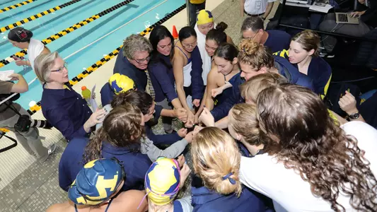 Women's Swimming and Diving Team Huddle Generic