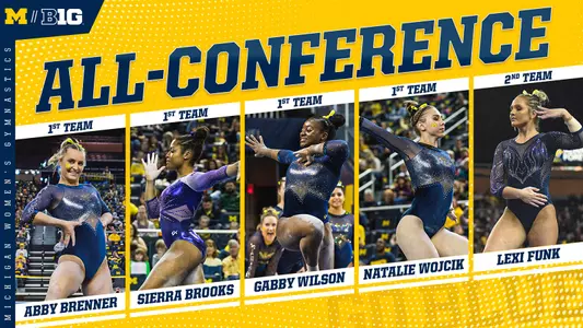 Women's Gymnastics 2020 All-Big Ten Graphic