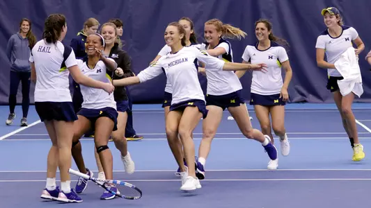 Women's Tennis Celebration