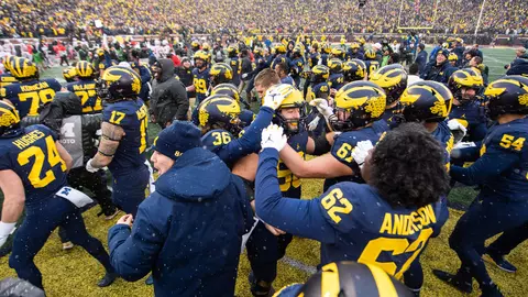 Football Team Postgame Celebration OSU