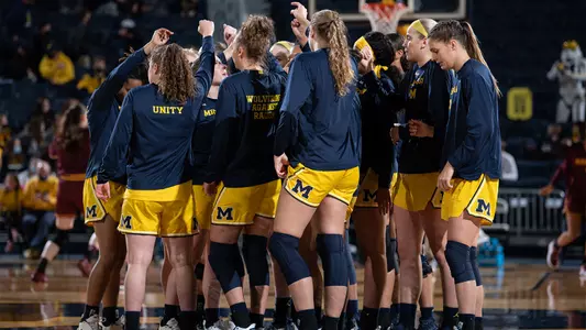 Women's Basketball Team Huddle