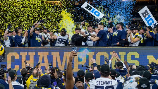 Football Big Ten Championship Podium Celebration