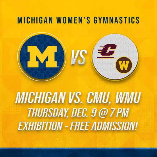 Women's Gymnastics 2022 Tickets Graphic - CMU, WMU