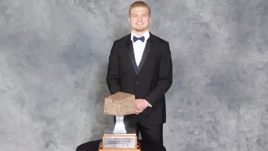 Aidan Hutchinson Rotary Lombardi Trophy (courtesy of Rotary Club of Houston)