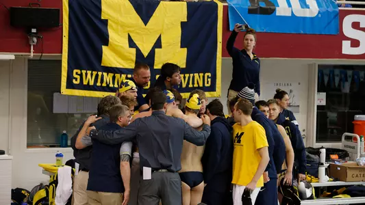 Men's Swimming and Diving Team Huddle Generic