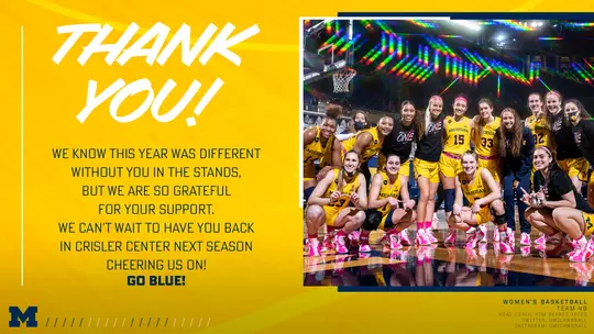 Women's Basketball - Thank You - Promo Graphic