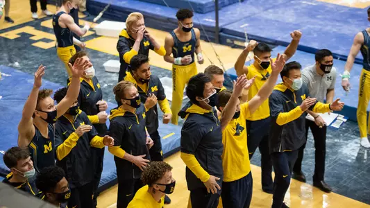 Men's Gymnastics Team Celebration Generic