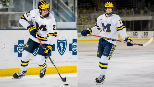 Owen Power (left) and Matty Beniers