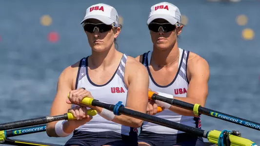 Left: Ellen Tomek (US Rowing photo)