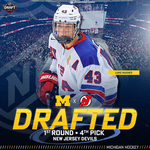 Luke Hughes NHL Draft Graphic