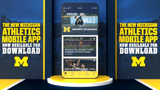 Michigan Athletics Mobile App Twitter Graphic