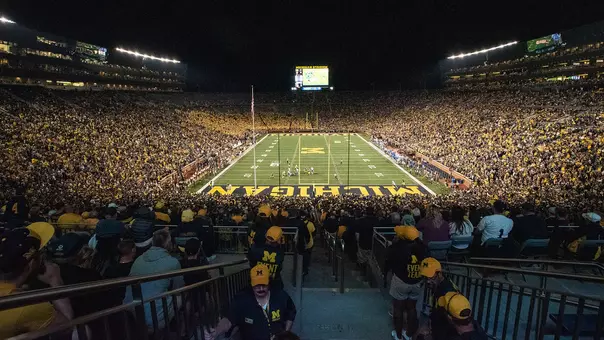 Michigan Stadium at Night