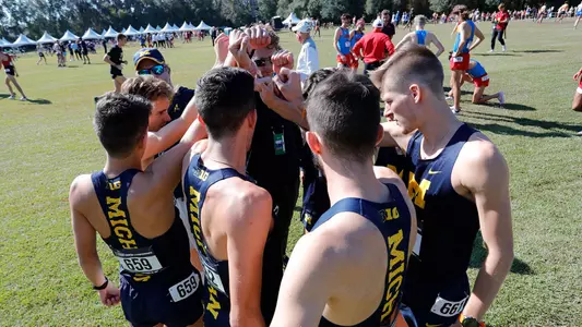 Men's Cross Country Team Huddle