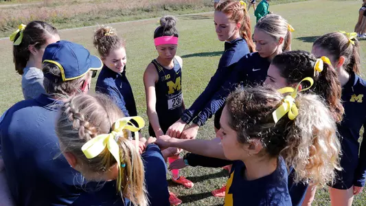 Women's Cross Country Team Huddle