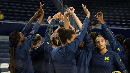 Volleyball Team Huddle