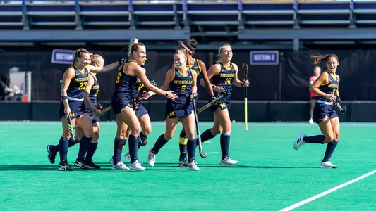 Field Hckey Team Celebration (U-M Athletic Communications)