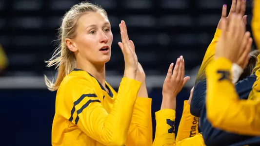 Michigan volleyball Maize beats Blue, three sets to one, at Crisler Center in Ann Arbor, MI on August 20, 2022.