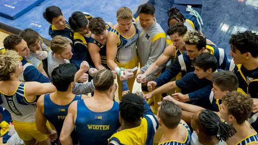 Men's Gymnastics Team Huddle