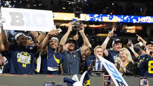 Football 2022 Big Ten Championship Podium Celebration