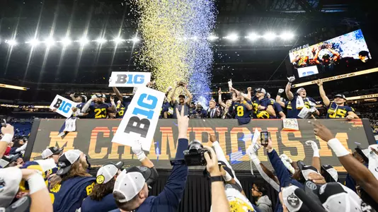 Football 2022 Big Ten Championship Podium Celebration