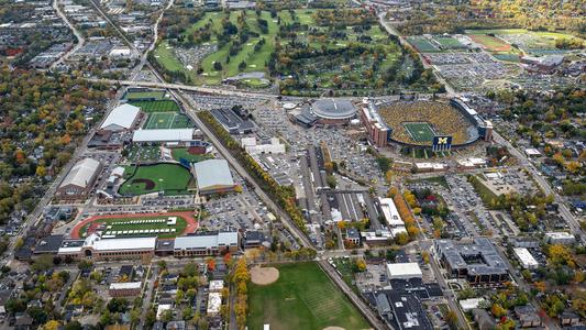 Univeristy of Michigan Athletic Campus Aerial